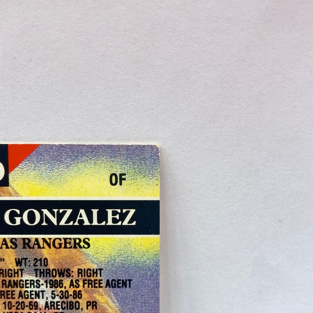 1993 Topps Stadium Club Juan Gonzalez #540 in Person Autograph (082) - Picture 5 of 7